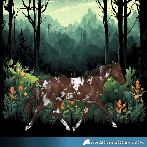 Horse Color:White Spotted Liver Chestnut