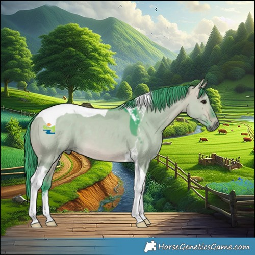 Horse Color:Watercolor Bay Dun Tobiano