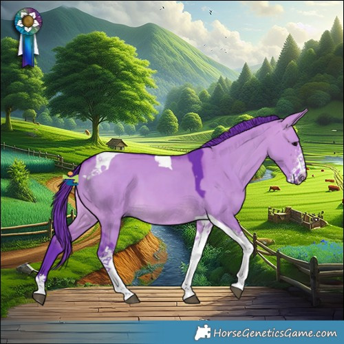 Horse Color:Watercolor Brown Dun Sabino Tobiano 