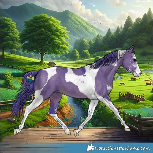 Horse Color:Watercolor Brown Dun Sabino Tobiano