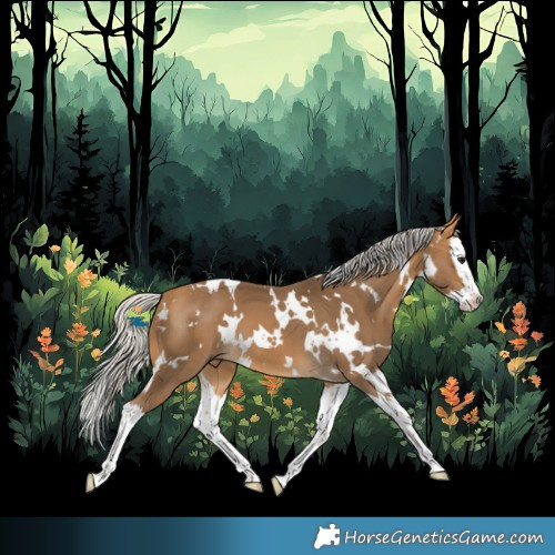 Horse Color:White Spotted Silver Buckskin Splash 