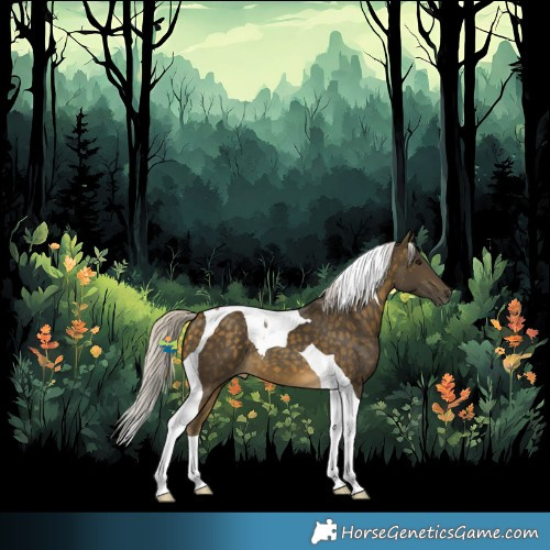 Horse Color:Silver Buckskin Tobiano 