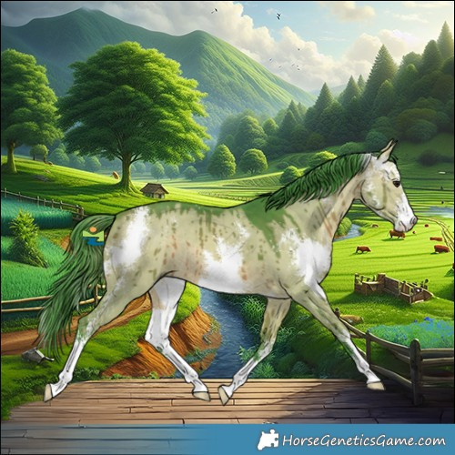 Horse Color:Watercolor Brown Dun Sabino Brindle 