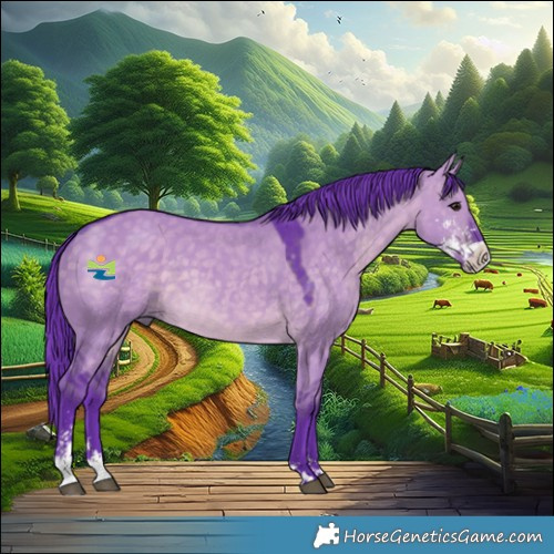 Horse Color:Watercolor Brown Dun Sabino 