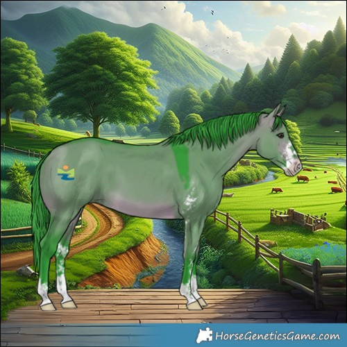 Horse Color:Watercolor Brown Dun Sabino 