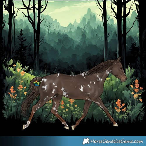 Horse Color:White Spotted Liver Chestnut