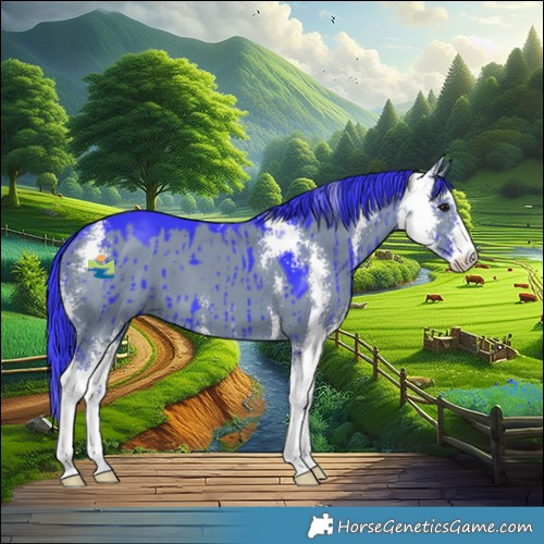 Horse Color:Watercolor Grullo Sabino Brindle