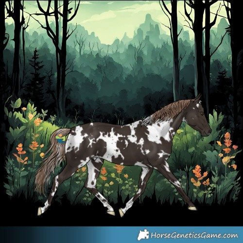 Horse Color:White Spotted Liver Chestnut