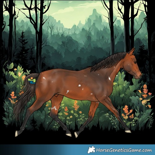 Horse Color:White Spotted Bay Rabicano 