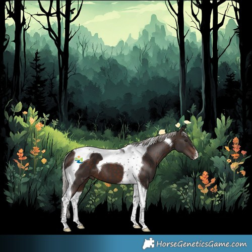 Horse Color:Silver Brown Tobiano 