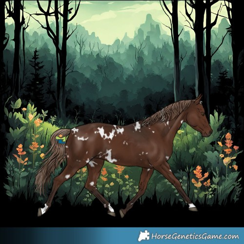 Horse Color:White Spotted Liver Chestnut 