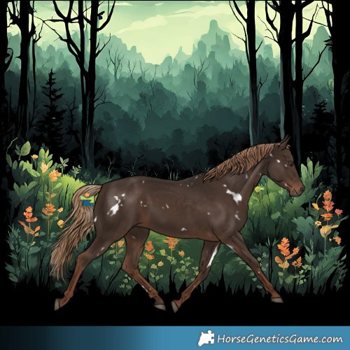 Horse Color:White Spotted Liver Chestnut 