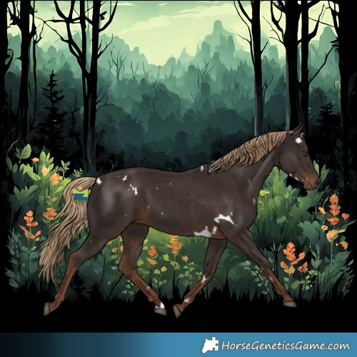 Horse Color:White Spotted Liver Chestnut 