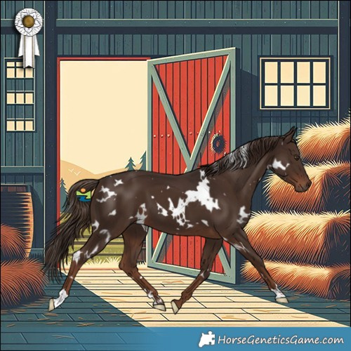 Horse Color:White Spotted Liver Chestnut