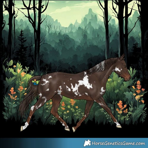 Horse Color:White Spotted Liver Chestnut 