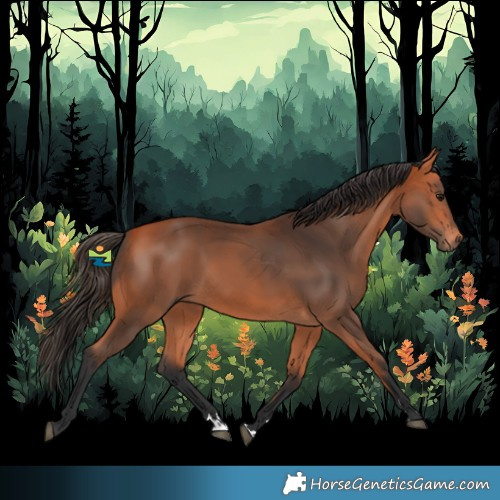 Horse Color:Bay Rabicano 
