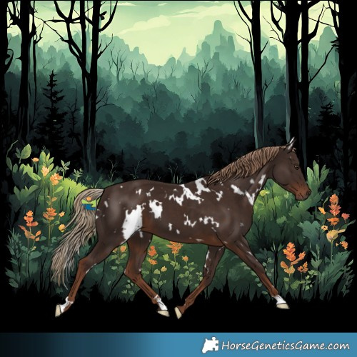 Horse Color:White Spotted Liver Chestnut 