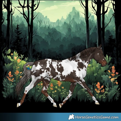 Horse Color:White Spotted Liver Chestnut 