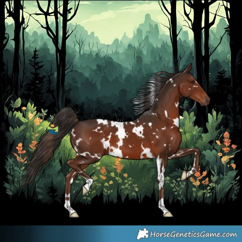 Horse Color:White Spotted Liver Chestnut