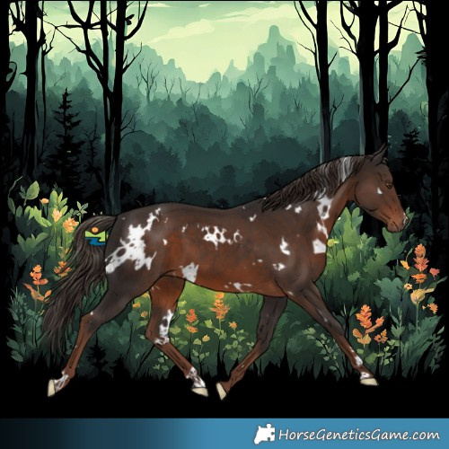 Horse Color:White Spotted Liver Chestnut