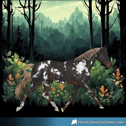 Horse Color:White Spotted Liver Chestnut 
