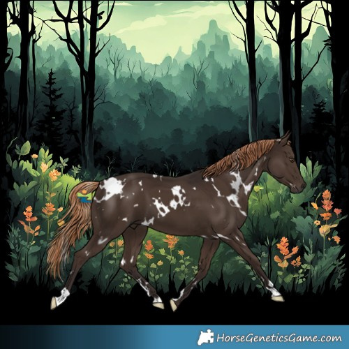 Horse Color:White Spotted Liver Chestnut 