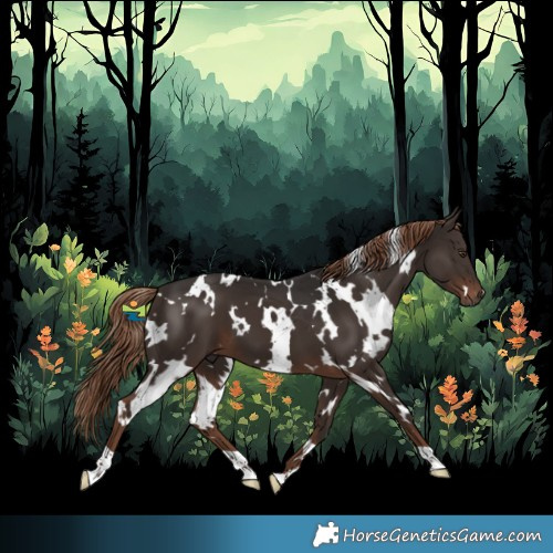 Horse Color:White Spotted Liver Chestnut