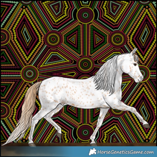 Horse Color:Red Roan Skewed LP Spotted 