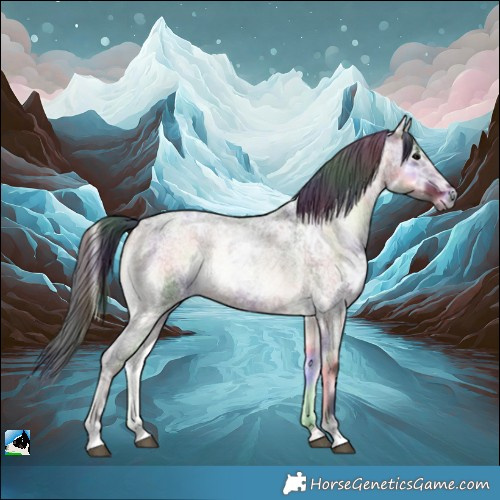 Horse Color:Nacre Brown Ice Roan Onyx 