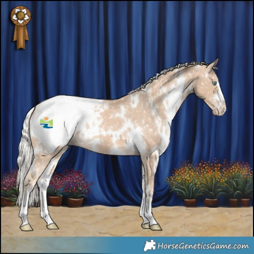 Horse Color:White Spotted Silver Perlino Snowcap