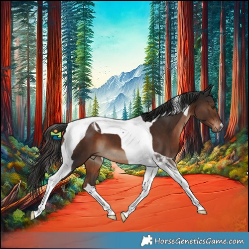 Horse Color:Liver Chestnut Tobiano 