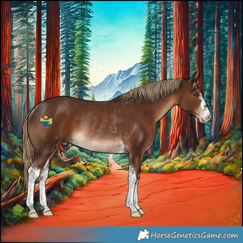 Horse Color:Liver Chestnut Sabino Rabicano