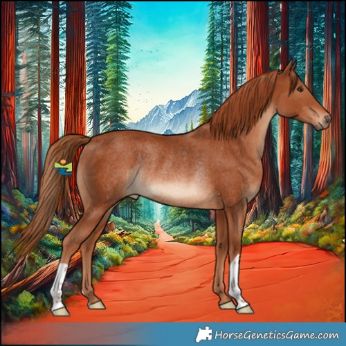 Horse Color:Chestnut Rabicano