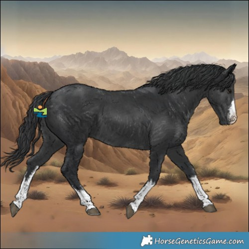 Horse Color:White Spotted Black