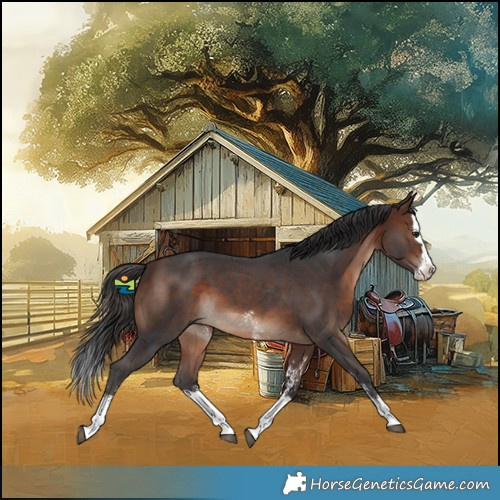 Horse Color:Brown Sabino Splash 