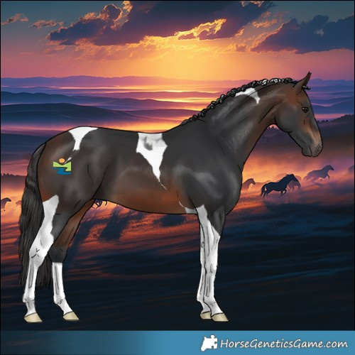 Horse Color:Brown Tobiano