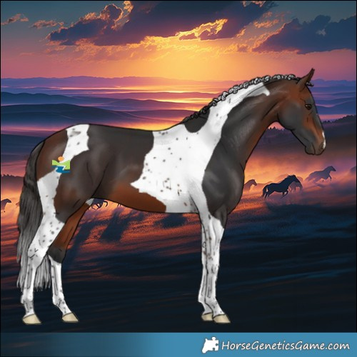 Horse Color:Bay Tobiano