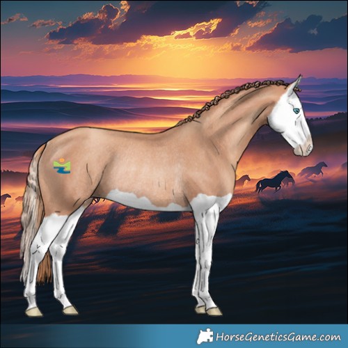 Horse Color:Gold Champagne Splash Rabicano 