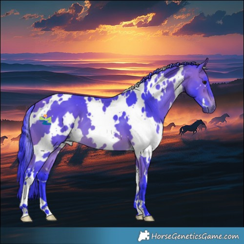 Horse Color:Watercolor White Spotted Bay 