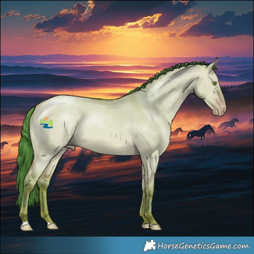 Horse Color:Watercolor Amber Champagne Dun