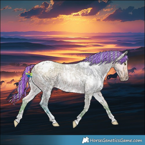 Horse Color:Painted Watercolor White Spotted Silver Buckskin Ice Dun 
