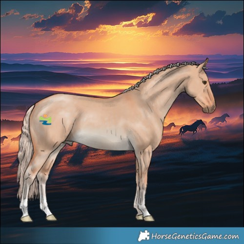 Horse Color:Watercolor Chocolate Palomino Dun