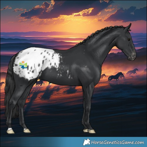 Horse Color:Black Appaloosa 