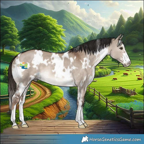 Horse Color:White Spotted Liver Red Dun 