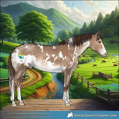 Horse Color:White Spotted Liver Red Dun