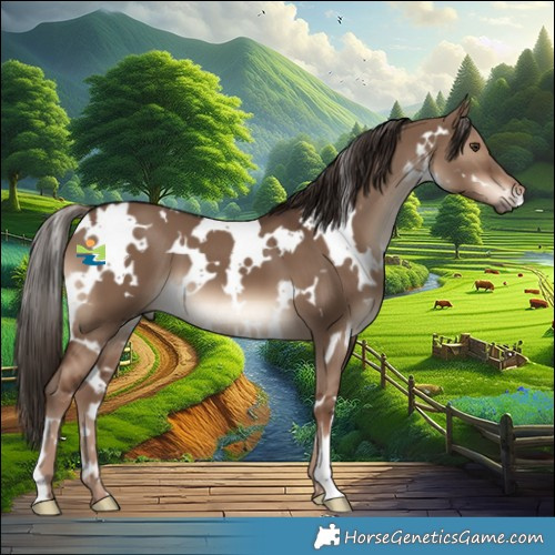 Horse Color:White Spotted Liver Red Dun