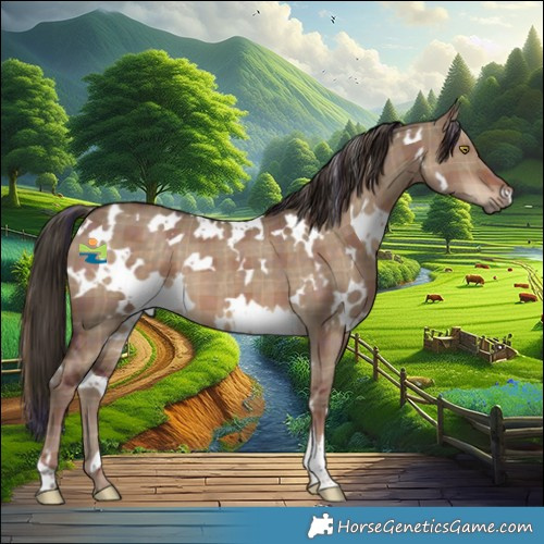 Horse Color:Plaid White Spotted Liver Red Dun