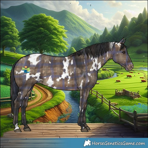 Horse Color:Plaid White Spotted Brown Dun Appaloosa