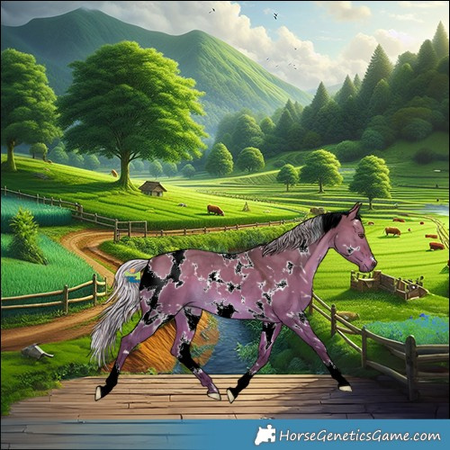 Horse Color:White Spotted Silver Brown Dun
