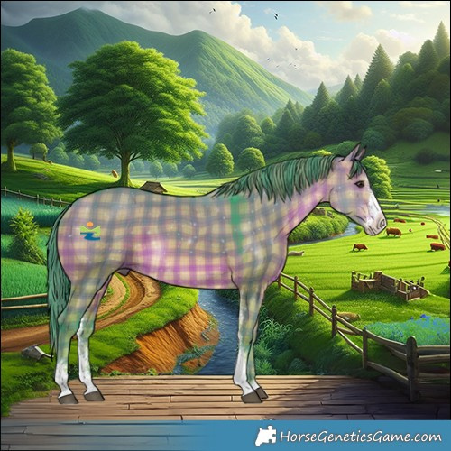 Horse Color:Watercolor Plaid Brown Dun Sabino
